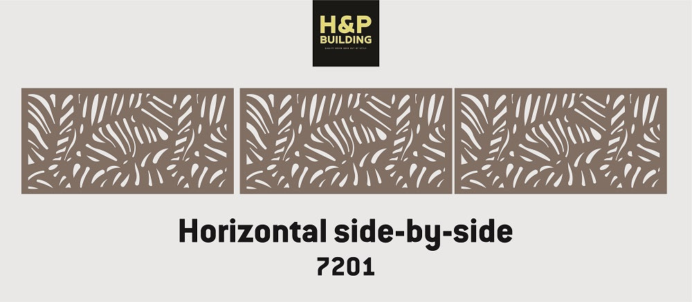 H&P Custom Made Privacy outdoor privacy fence panels Decoration Panel	30”x50” Metal