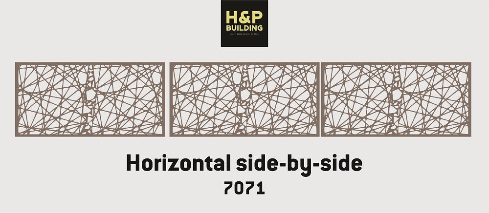 H&P Custom Made 30”x50” Metal Outdoor Galvanized Steel Garden Fence Freestanding Patio Privacy Screen