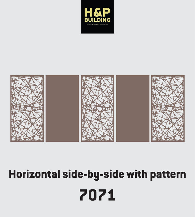 H&P Custom Made 30”x50” Metal Outdoor Galvanized Steel Garden Fence Freestanding Patio Privacy Screen