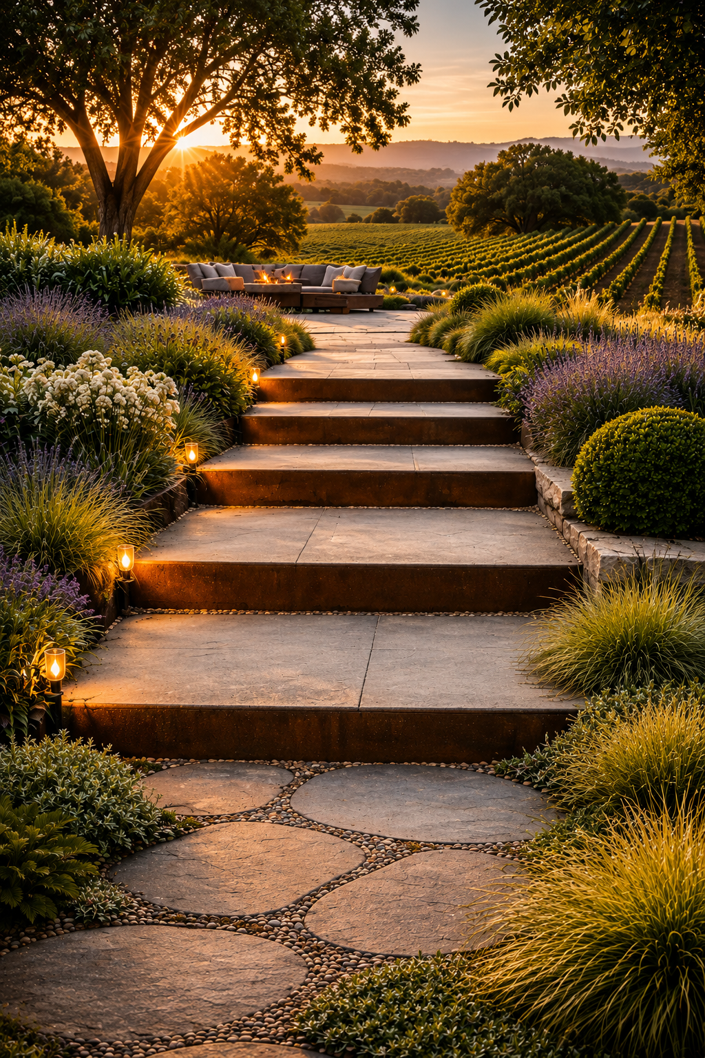 Custom Corten Steel Stair Risers | Landscape Step Edging | Modern Garden Steps