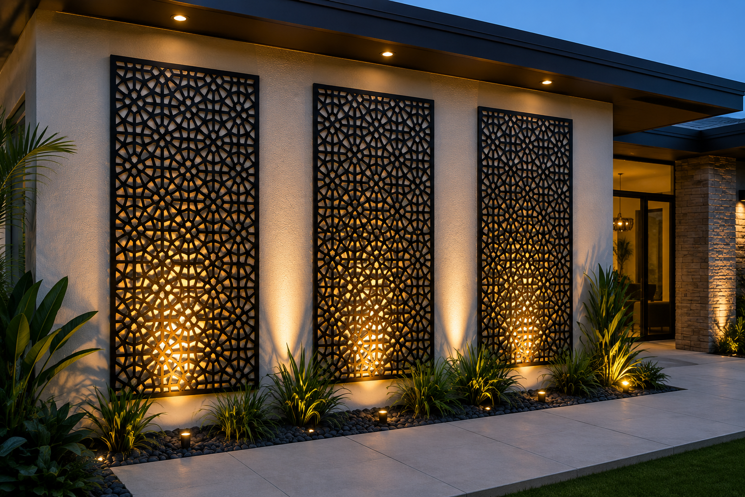Custom Architectural Metal Panels | Laser Cut Decorative Screens | Modern Exterior & Landscape Design