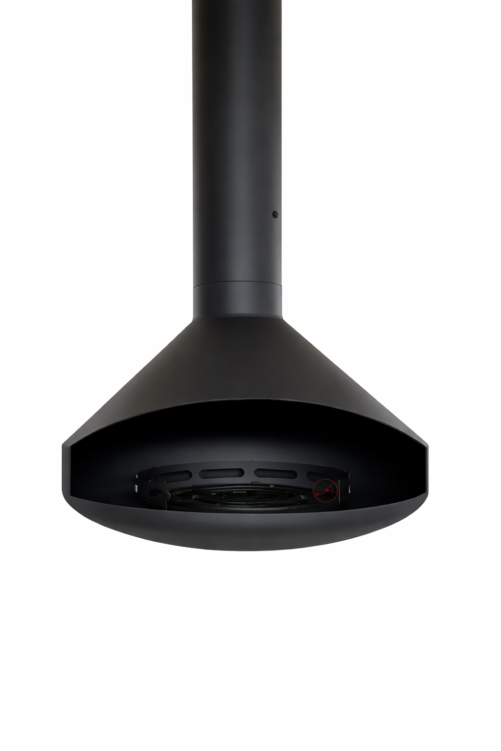 Modern Suspended Black Fireplace – Hanging Gas Fireplace for Luxury Living Room & Contemporary Interiors