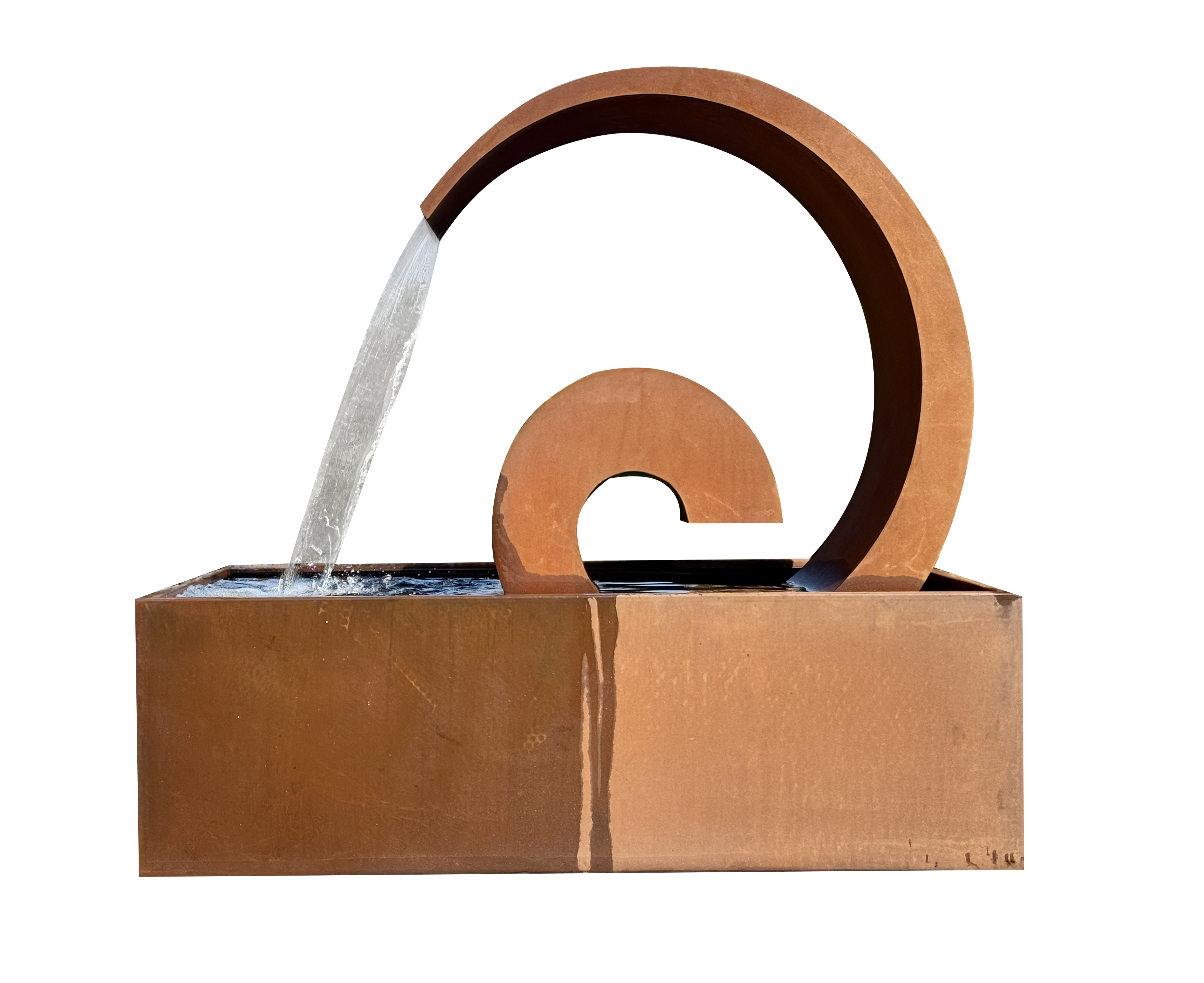 Timeless Stream Water Feature - Elegant Corten Steel for Outdoor Relaxation