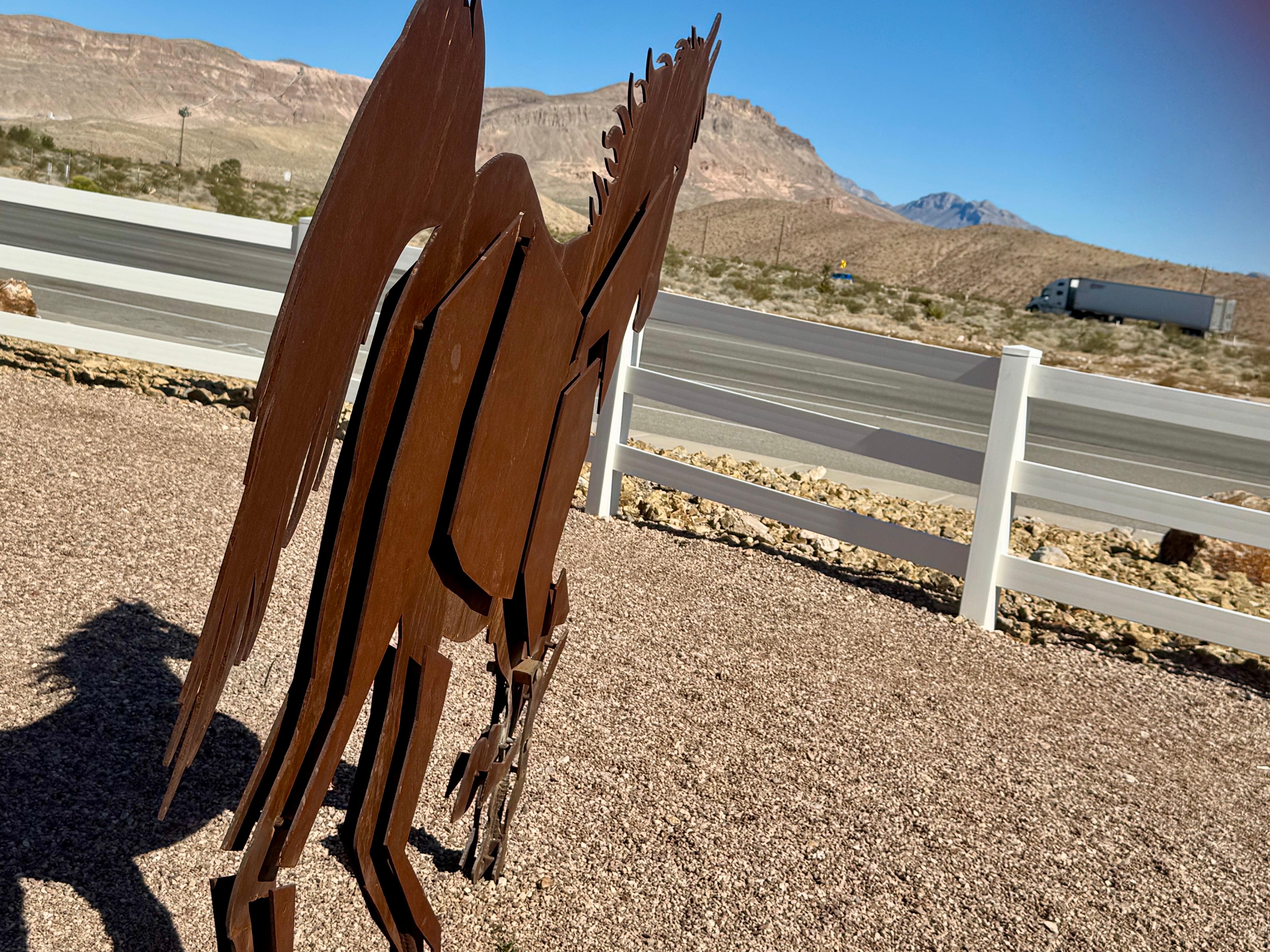 Elevate your property w/ timeless western charm and honor your beloved horse with this custom-made metal horse sculpture