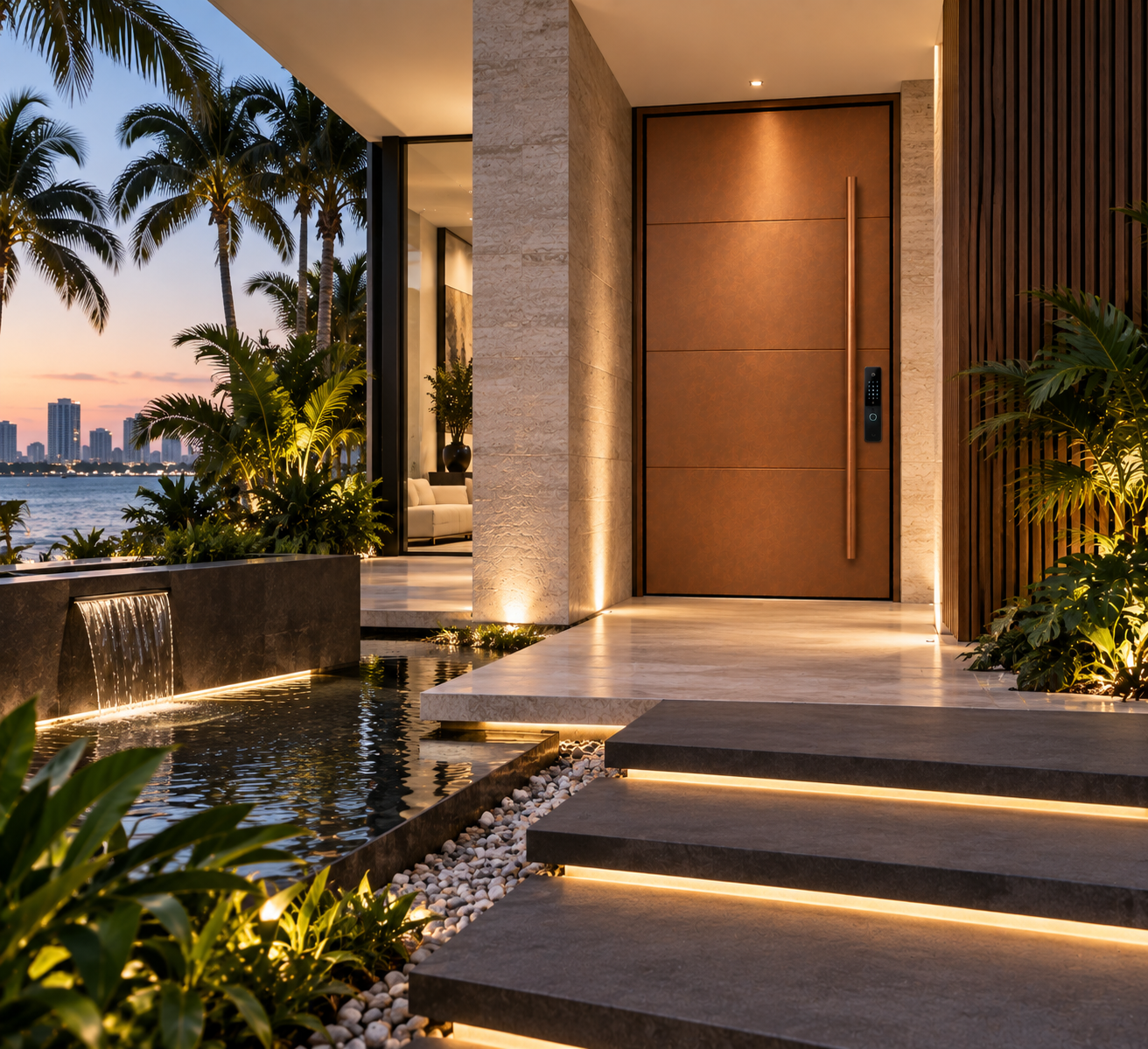 Custom Luxury Metal Entry Door, Modern Front Door, Made to Order Architectural Door, Custom Size & Finish