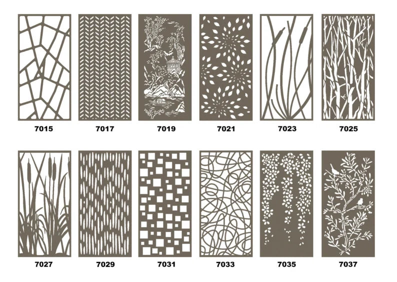 Corten Steel Decorative Privacy Screen – Laser Cut Floral Design for Modern Gardens & Outdoor Spaces