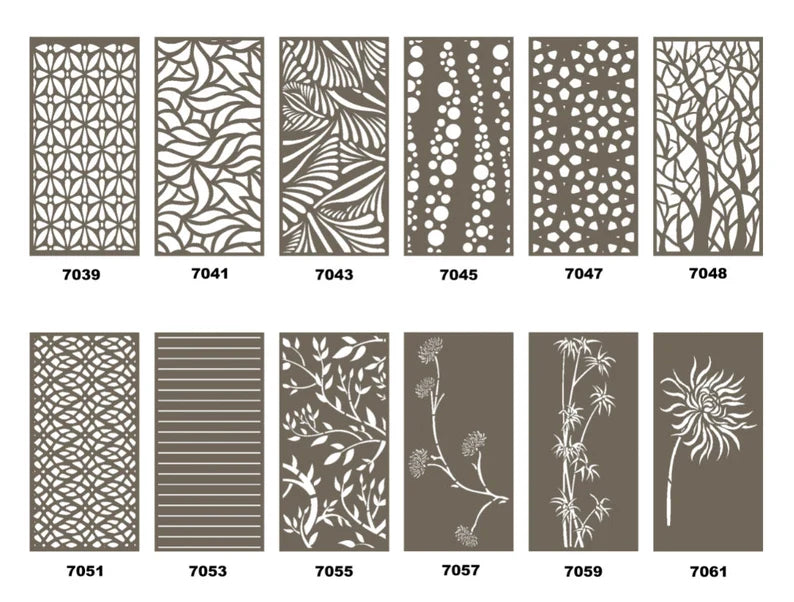 Corten Steel Decorative Privacy Screen – Laser Cut Floral Design for Modern Gardens & Outdoor Spaces