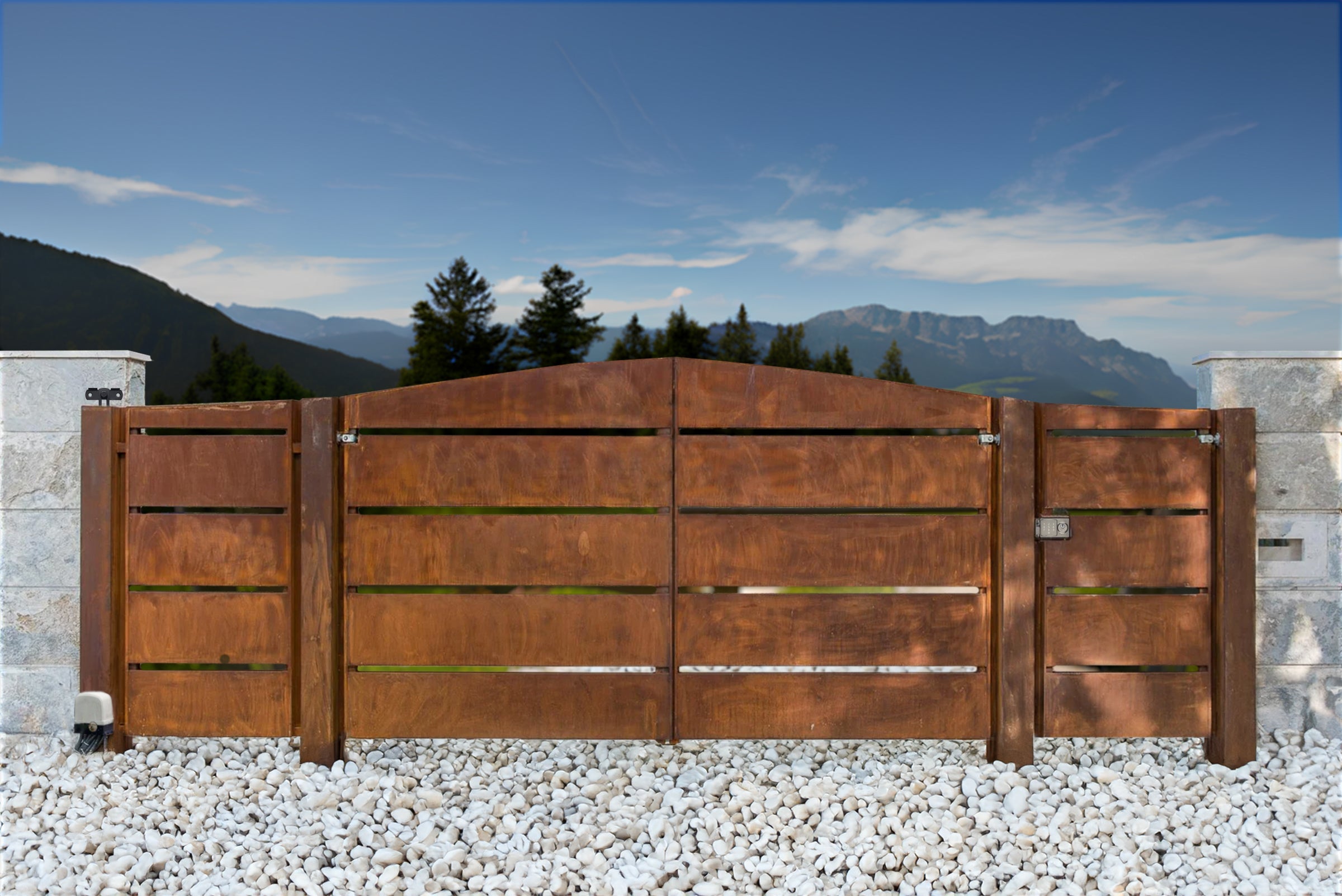 Corten Steel Driveway Gate