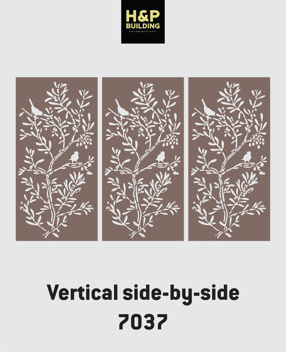 Birds & Twigs Essentials - Decorative Privacy Screen, Outdoor Decor Privacy Fence Screen Metal Fence Panels, Outdoor Divider for Garden