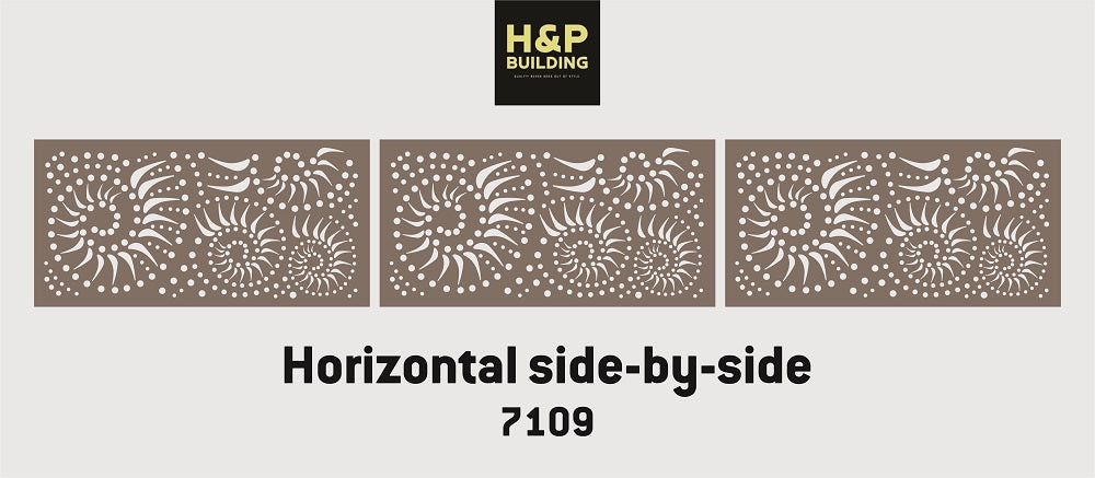 H&P Custom Made Privacy decorative outdoor privacy screens Decoration Panel	30”x50” Metal