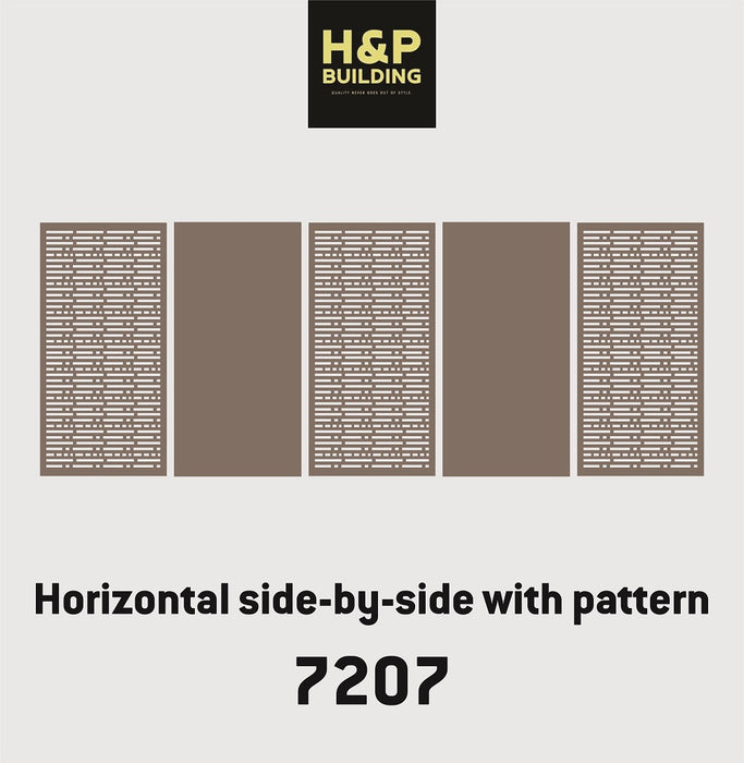 H&P Custom Made Privacy portable outdoor privacy screen Decoration Panel 30”x50” Metal