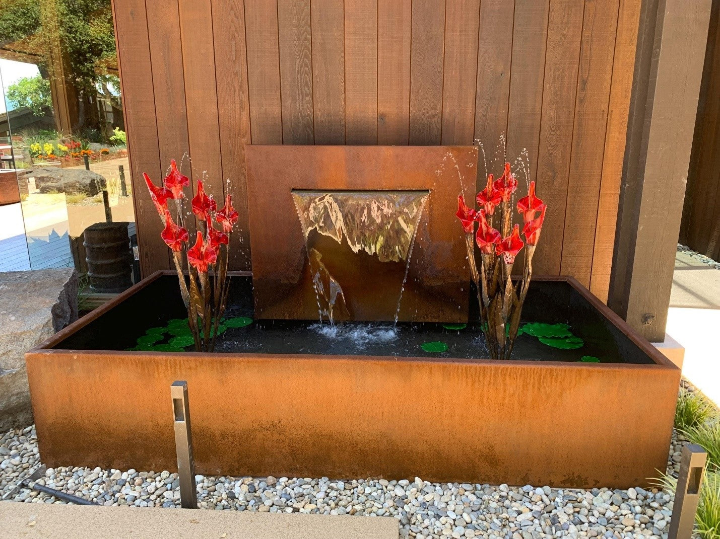 Autumn Flow Water Feature - Corten Steel Beauty for Outdoor Serenity