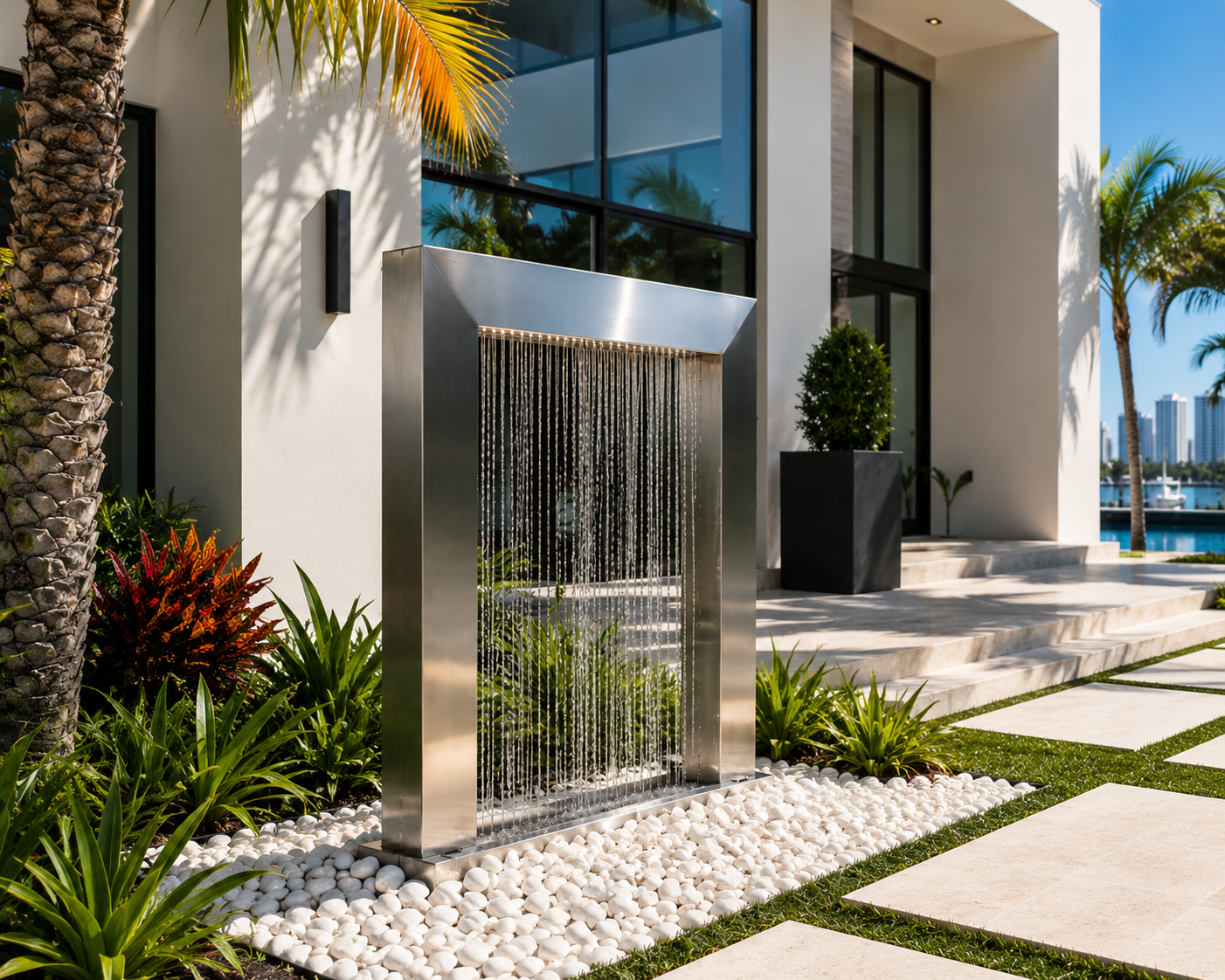 Steel Serenity Water Feature - Stunning Stainless Steel for Modern Elegance