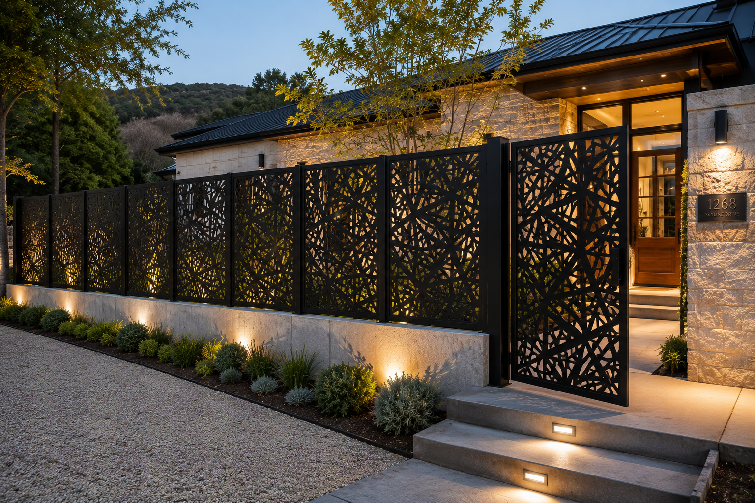 Custom Corten Steel Privacy Panels | Modern Outdoor Privacy Screens | Made in USA
