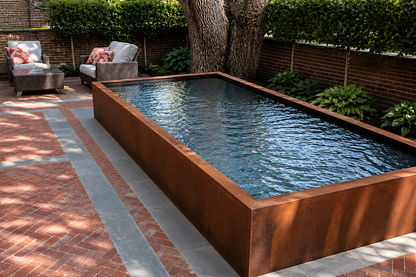 Terra Cascade Water Feature - Custom Corten Steel for Outdoor Serenity