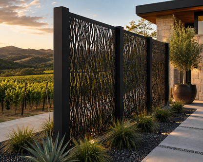 Architectural Corten Steel Privacy Panels – Double Layer Custom Metal Screens – 11 Gauge