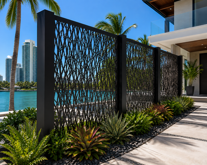 Architectural Corten Steel Privacy Panels – Double Layer Custom Metal Screens – 11 Gauge