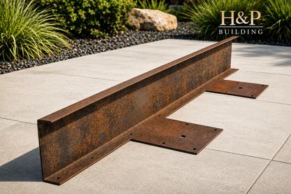 Custom Corten Steel Stair Risers | Landscape Step Edging | Modern Garden Steps