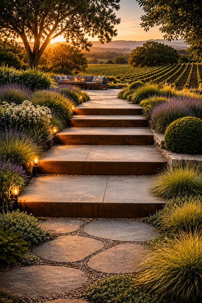 Custom Corten Steel Stair Risers | Landscape Step Edging | Modern Garden Steps