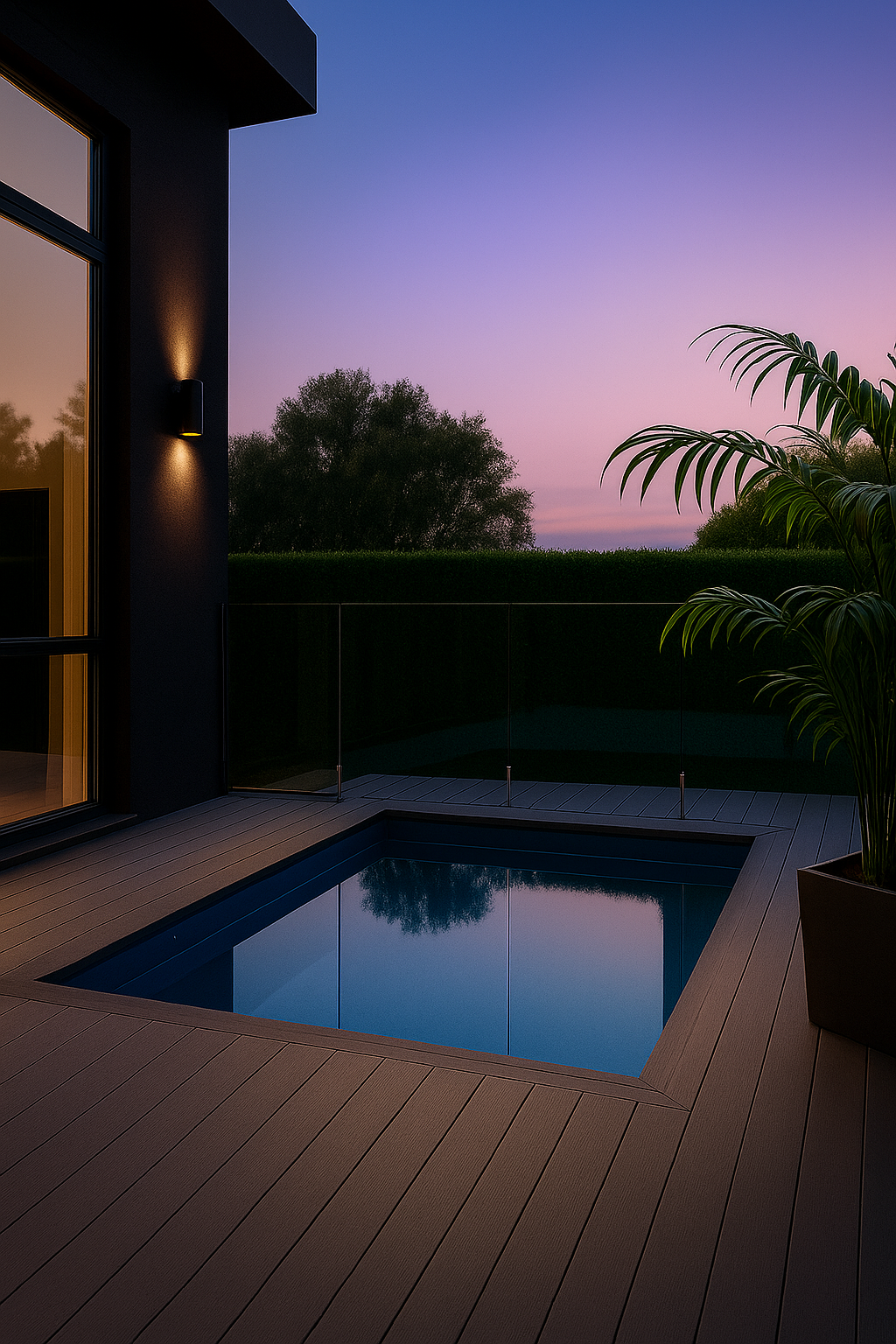 Custom Corten Steel Plunge Pools by H&P Building - Modern Design – Compact Luxury – Tailored to Your Space – 13.8' x 6.89' x 4.2' Size.