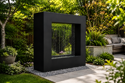 Aura Cascade Water Feature - Mesmerizing Powder Coated Steel for Outdoor Luxury