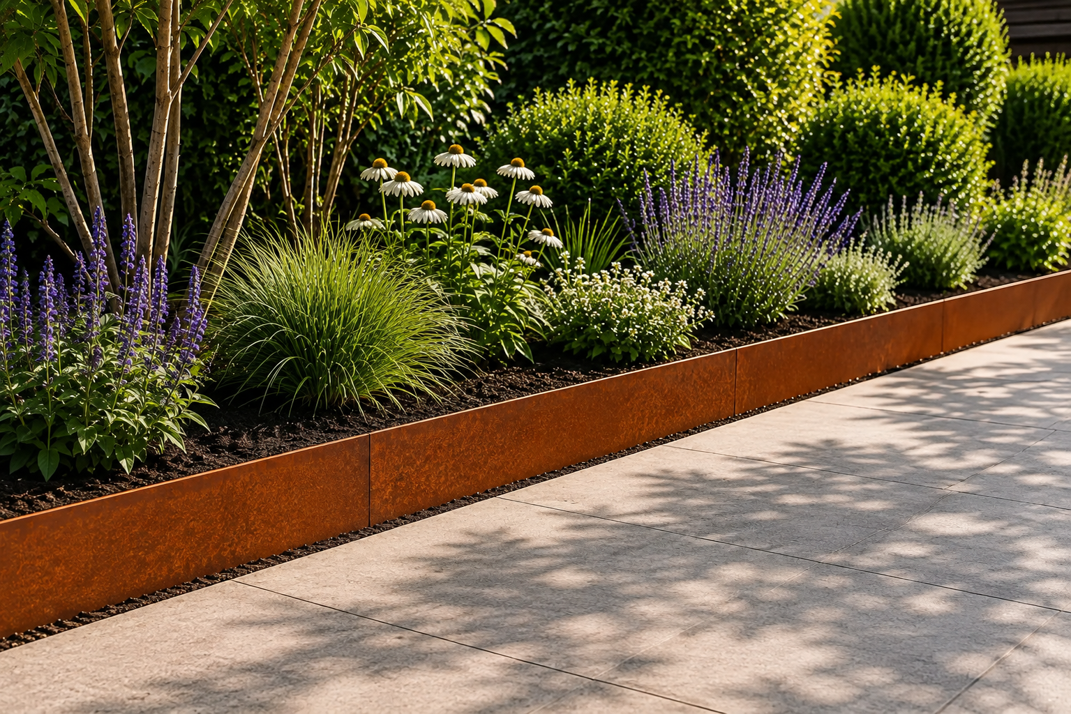 Custom-Made Corten Steel Flexible Lawn Edging – Durable, Stylish, and Perfectly Tailored