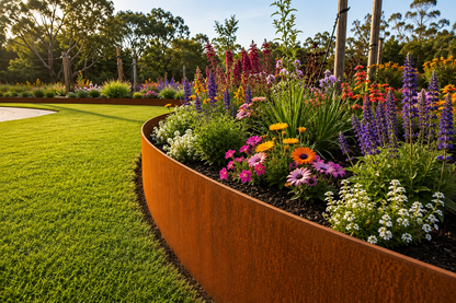 Custom-Made Corten Steel Flexible Lawn Edging – Durable, Stylish, and Perfectly Tailored
