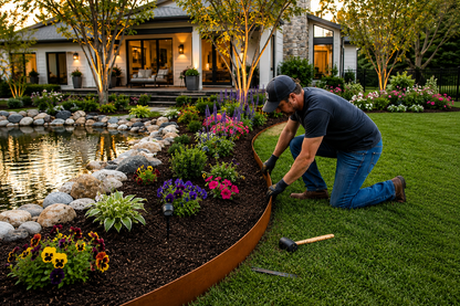 Custom-Made Corten Steel Flexible Lawn Edging – Durable, Stylish, and Perfectly Tailored