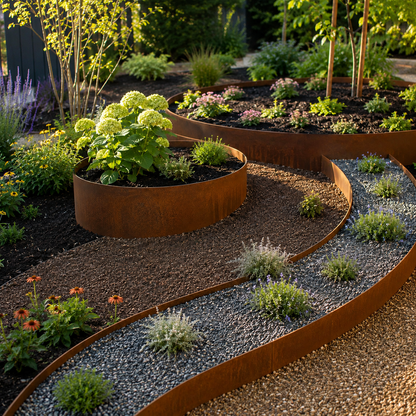 Custom-Made Corten Steel Flexible Lawn Edging – Durable, Stylish, and Perfectly Tailored