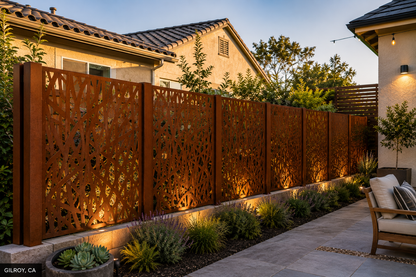 Custom Corten Steel Privacy Panels | Modern Outdoor Privacy Screens | Made in USA