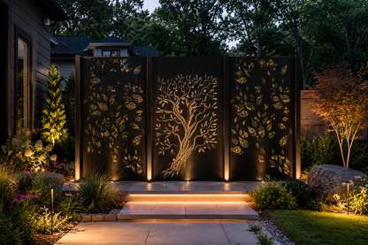 Custom Made Size - Outdoor Privacy Screen, Metal Wall Art, Panel, Custom Outdoor Privacy Screens.