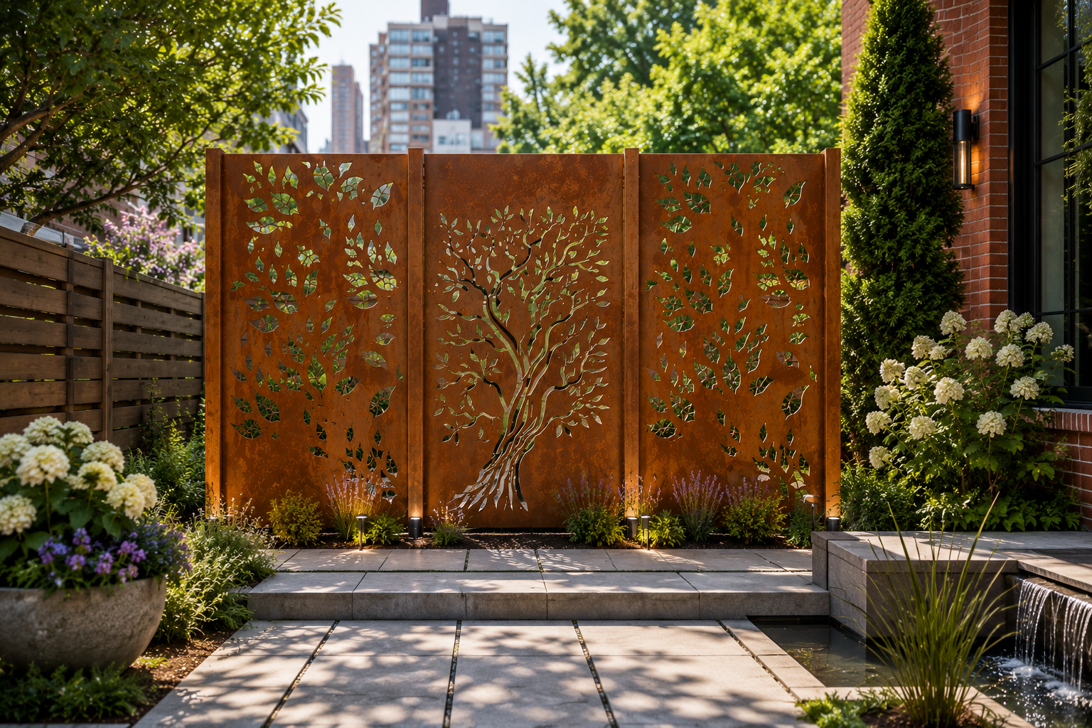 Custom Made Size - Outdoor Privacy Screen, Metal Wall Art, Panel, Custom Outdoor Privacy Screens.