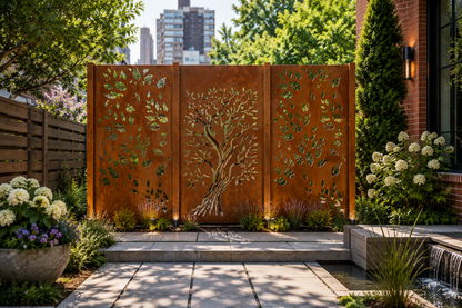 Custom Made Size - Outdoor Privacy Screen, Metal Wall Art, Panel, Custom Outdoor Privacy Screens.