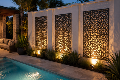 Custom Made Size - Mosaic Harmony™ Laser Cut Metal Privacy Screen Panels