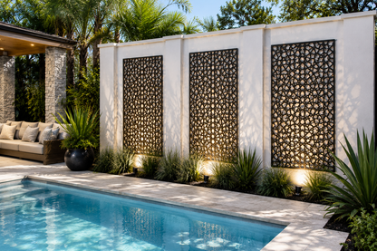Custom Made Size - Mosaic Harmony™ Laser Cut Metal Privacy Screen Panels