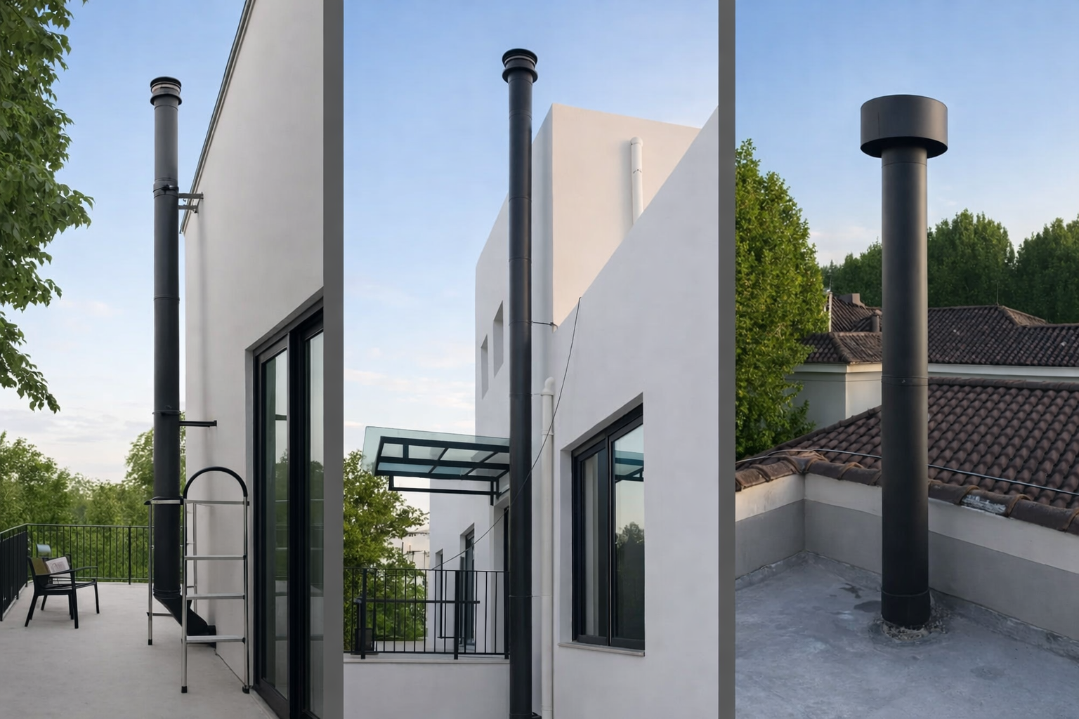 Modern Suspended Black Fireplace – Hanging Gas Fireplace for Luxury Living Room & Contemporary Interiors