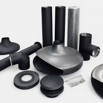 Luxury Hanging Fireplace – Modern Suspended Fireplace, 360 Rotating (wood-burning only), Wood or Gas, Floating Ceiling-Mounted Fire Feature