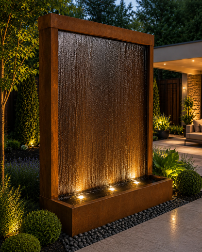 Rustic Cascade Water Feature - Transform Your Garden with Corten Steel Elegance