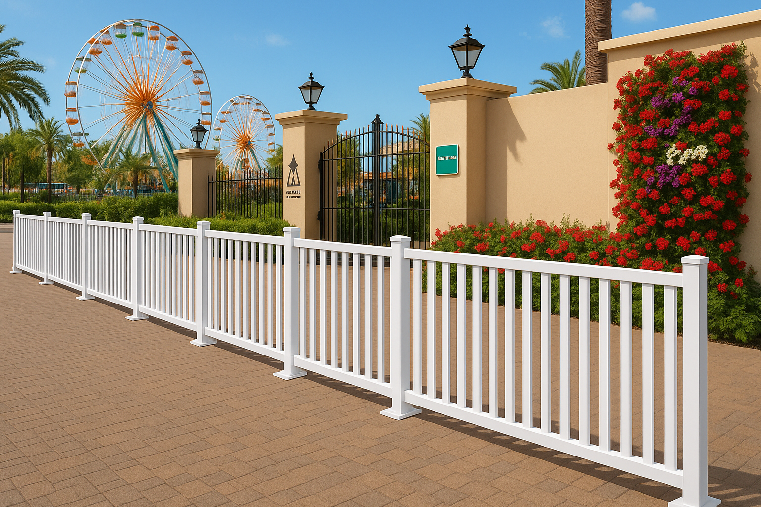 Modular Steel Event Fence Panels – Custom Powder Coated, Heavy-Duty, Portable, Traditional Fence | 120ft Set