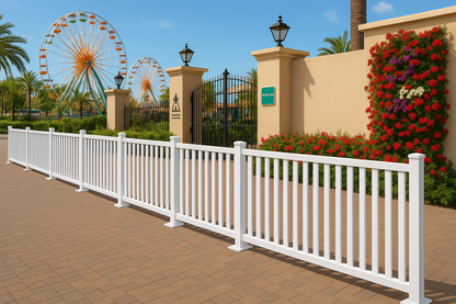 Modular Steel Event Fence Panels – Custom Powder Coated, Heavy-Duty, Portable, Traditional Fence | 120ft Set