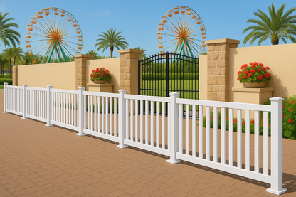 Modular Steel Event Fence Panels – Custom Powder Coated, Heavy-Duty, Portable, Traditional Fence | 120ft Set