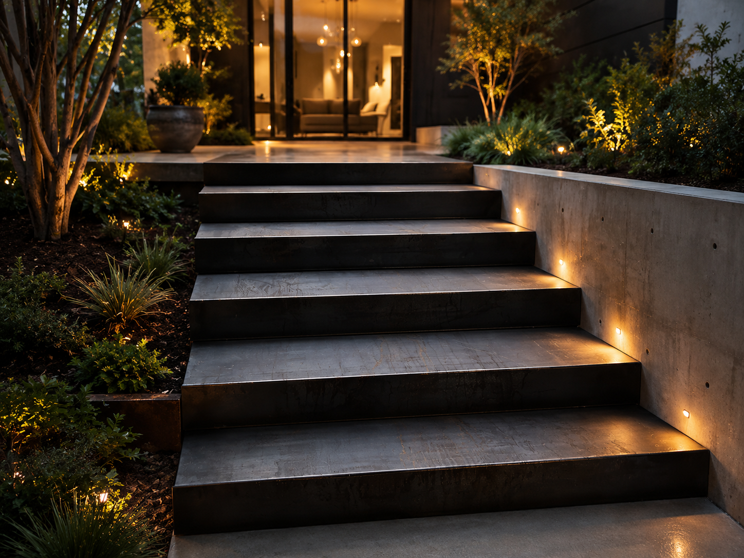Custom Corten Steel Stairs | Modern Outdoor Staircase | Architectural Steel Steps