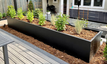 Custom Made Planter Box. Corten Steel Planters, Raised bed Corten Steel Planter boxes.