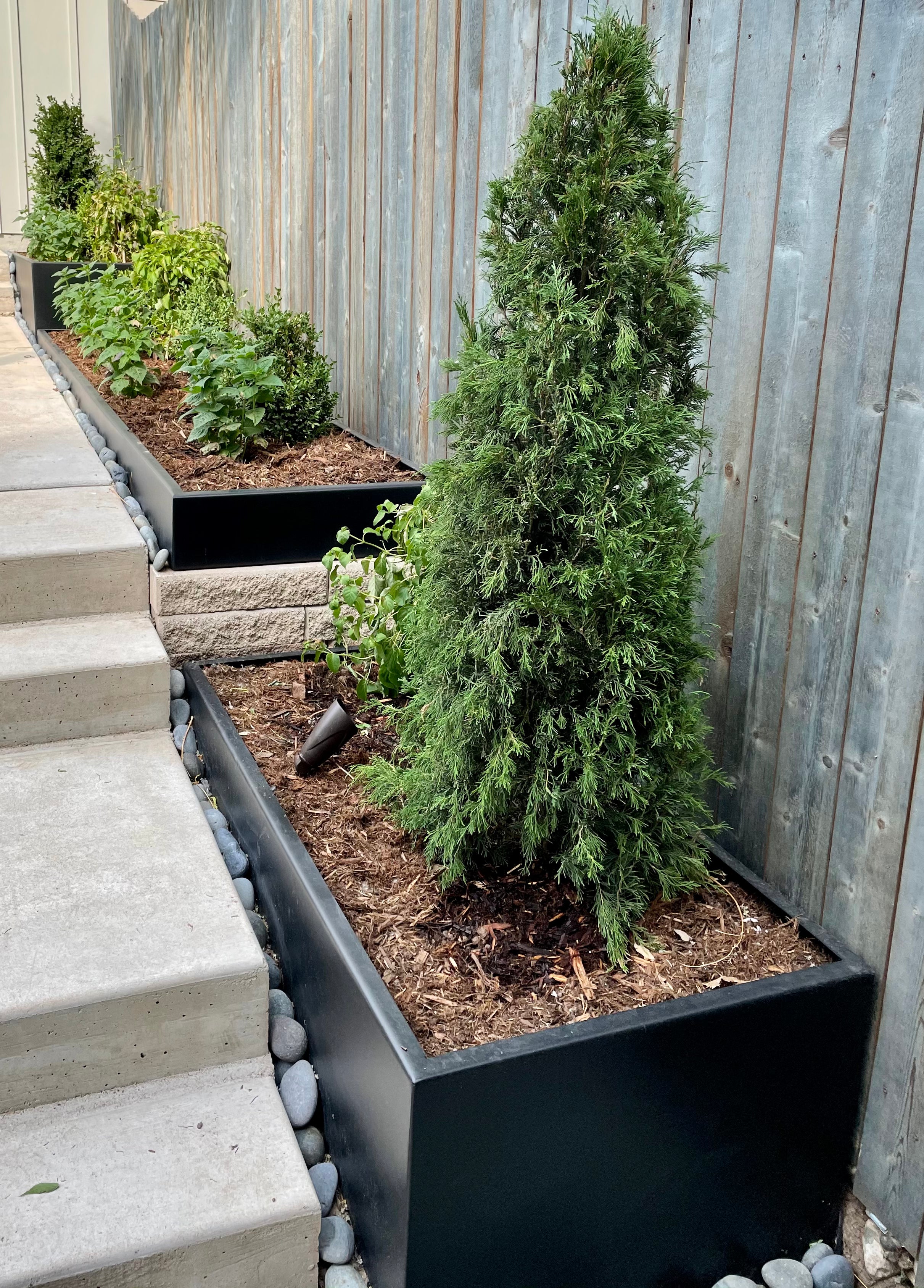 Custom Made Planter Box. Corten Steel Planters, Raised bed Corten Steel Planter boxes.