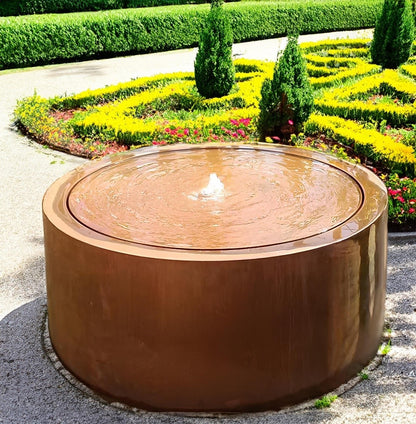 Infinite Patina Water Feature - Timeless Corten Steel Design for Outdoor Elegance