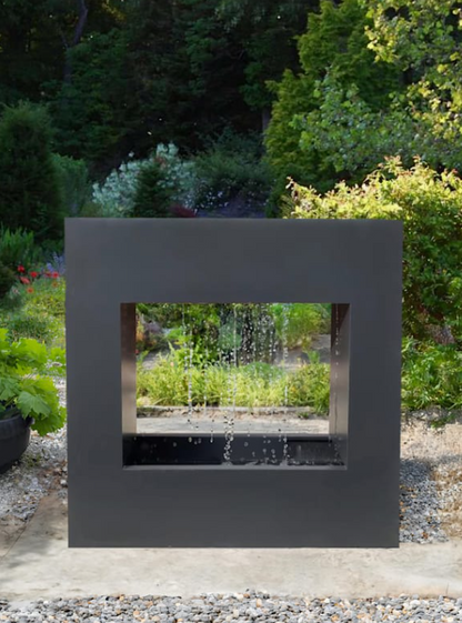 Aura Cascade Water Feature - Mesmerizing Powder Coated Steel for Outdoor Luxury