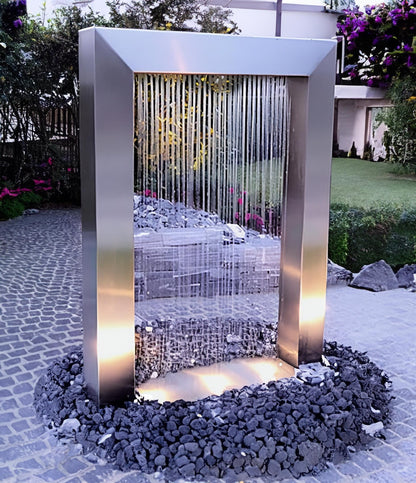 Steel Serenity Water Feature - Stunning Stainless Steel for Modern Elegance