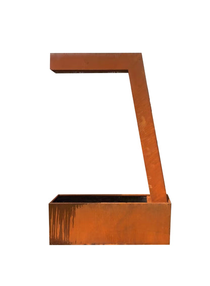 Arc of Serenity Water Feature - Contemporary Corten Steel for Timeless Elegance