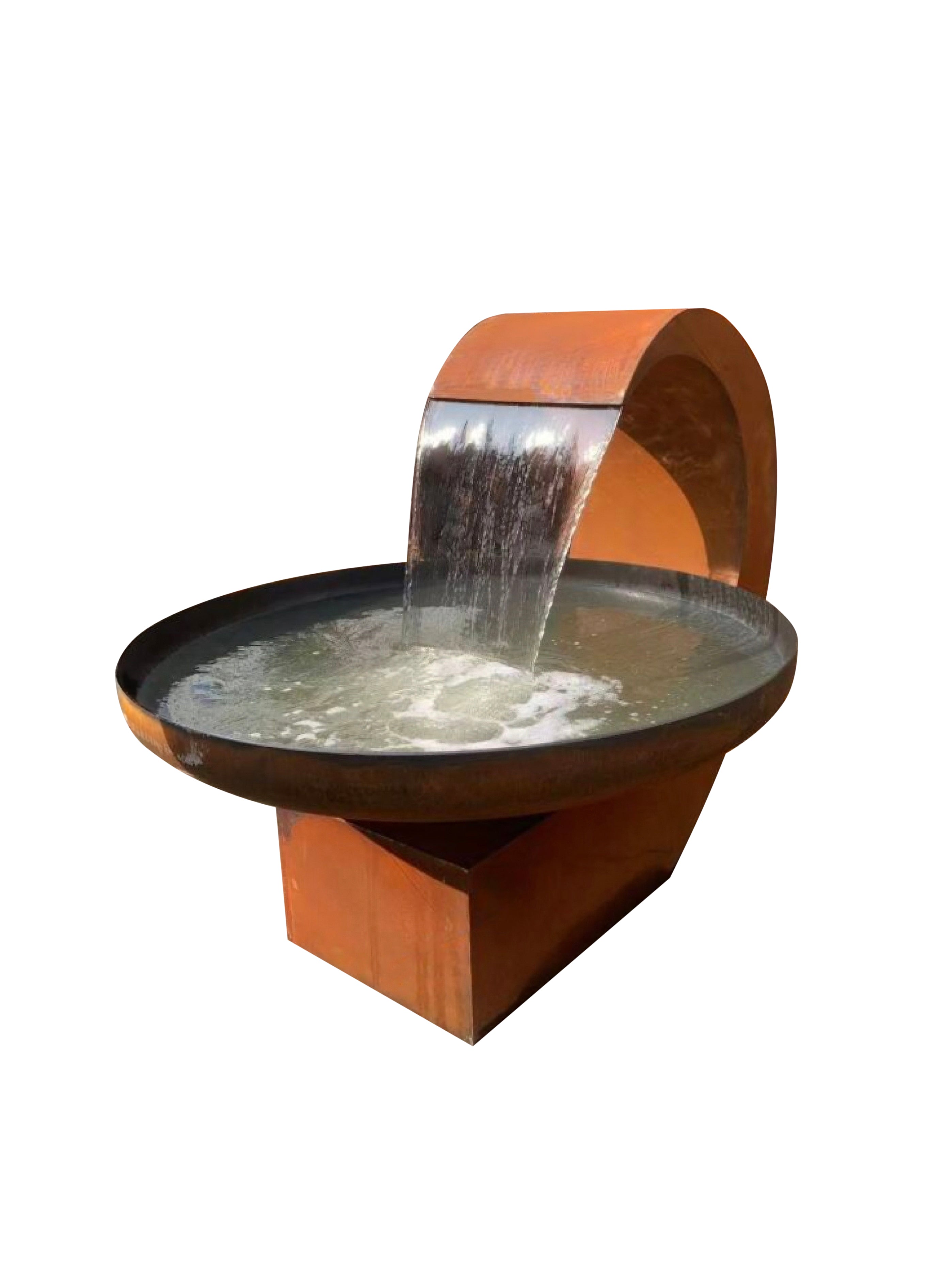 Timeless Stream Water Feature - Elegant Corten Steel for Outdoor Relaxation