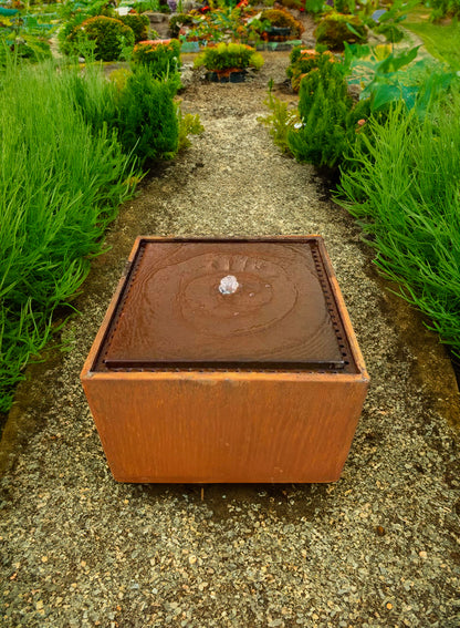 Echo Falls Water Feature - Stunning Corten Steel for Modern Outdoor Spaces